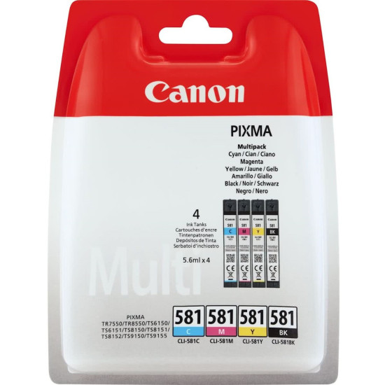 MULTIPACK TINTA CANON CLI 581 PIXMA Consumibles impresión de tinta