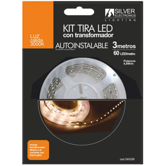 KIT TIRA LED SILVER ELECTRONICS 300 Bombillas led