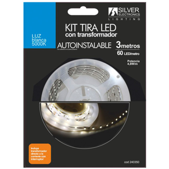 KIT TIRA LED SILVER ELECTRONICS 300 Bombillas led