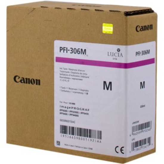 CARTUCHO CANON PFI - 306M IPF8400SE IPF8300S IPF8400S Consumibles gran formato