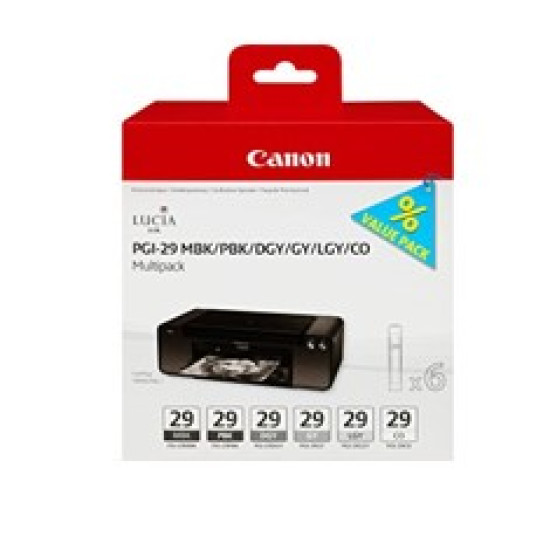 MULTIPACK CANON PGI - 29 MBK PBK DGY Consumibles impresión de tinta