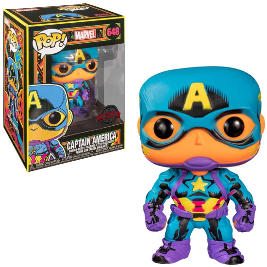 FUNKO POP MARVEL BLACK LIGHT CAPITAN Funkos