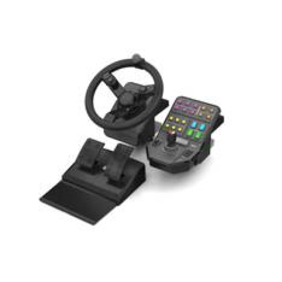 VOLANTE LOGITECH FARM SIM PEDALES PANEL Joystick y volantes