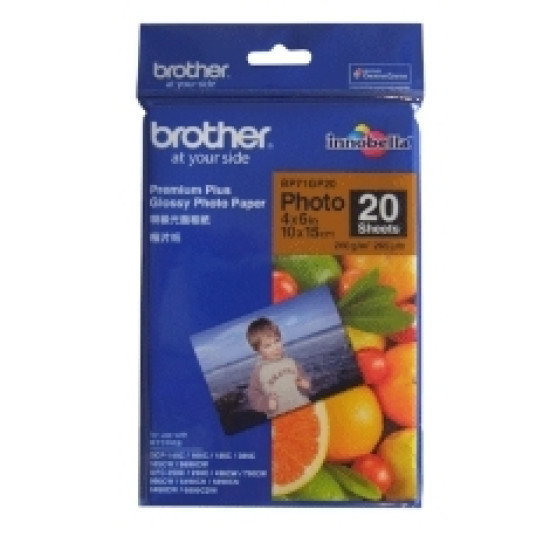 PAPEL FOTO BROTHER BRILLANTE LBP71GP20 20 Papel