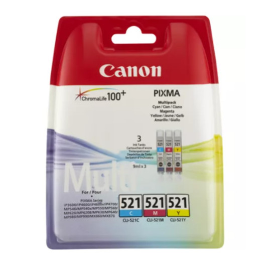 MULTIPACK CANON CLI 521 PIXMA 3600 Consumibles impresión de tinta