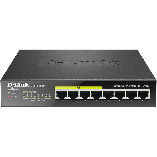 SWITCH 8 PUERTOS GIGABIT POE D - LINK Switch