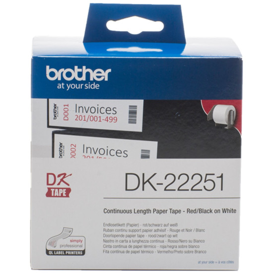 ETIQUETAS CINTA CONTINUA BROTHER DK22251 NEGRO Consumibles impresión matricial