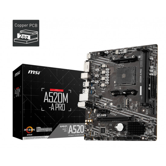 PLACA BASE MSI AM4 A520M - A PRO Placas base