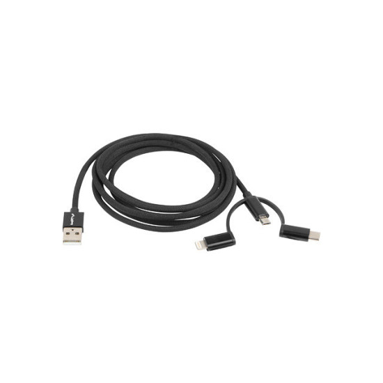 CABLE USB LANBERG 3EN1 USB - C MACHOMICRO Cable de datos