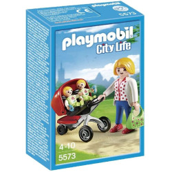 PLAYMOBIL MAMA CON CARRITO GEMELOS