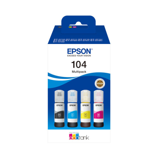 MULTIPACK BOTELLAS EPSON ECOTANK 104 NEGRO Consumibles impresión de tinta