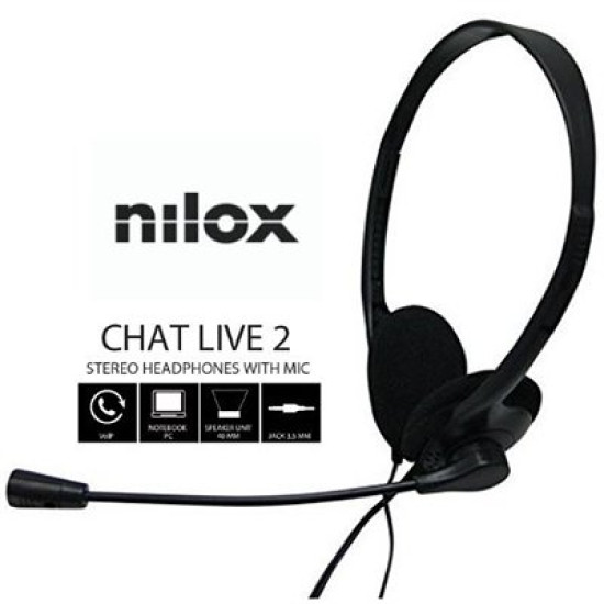 AURICULARES NILOX MICROFONO CONTROL VOL NEGRO Auriculares