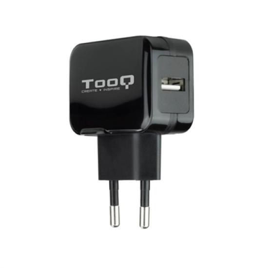 CARGADOR PARED TOOQ USB 12W NEGRO Baterías y cargadores portátiles