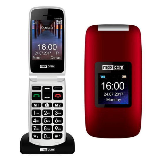 TELEFONO MOVIL MAXCOM MM824 RED WHITE Teléfonos móviles