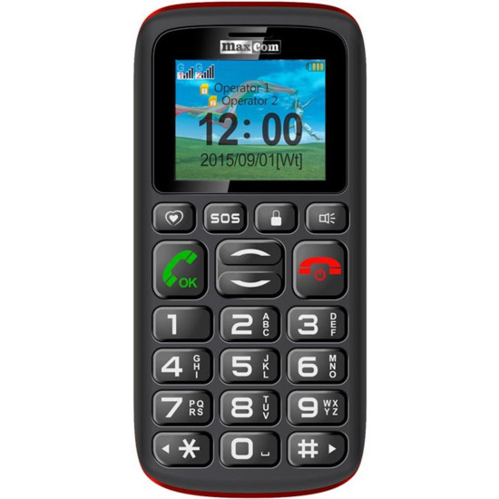 TELEFONO MOVIL MAXCOM MM428 BLACK RED Teléfonos móviles