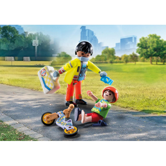 PLAYMOBIL PARAMEDICO CON PACIENTE Playmobils