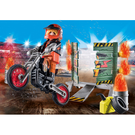 PLAYMOBIL STARTER PACK STUNTSHOW MOTO CON Playmobils