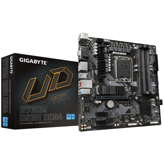 PLACA BASE GIGABYTE B760M DS3H DDR4 Placas base