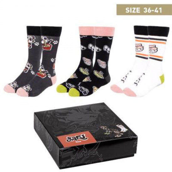 PACK CALCETINES 3 PIEZAS OTAKU TALLA Friki calcetines