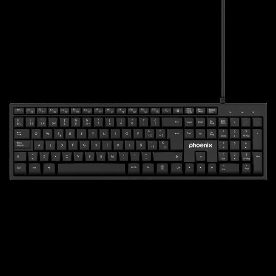 PHOENIX K100 TECLADO MULTIMEDIA USB NEGRO Teclados