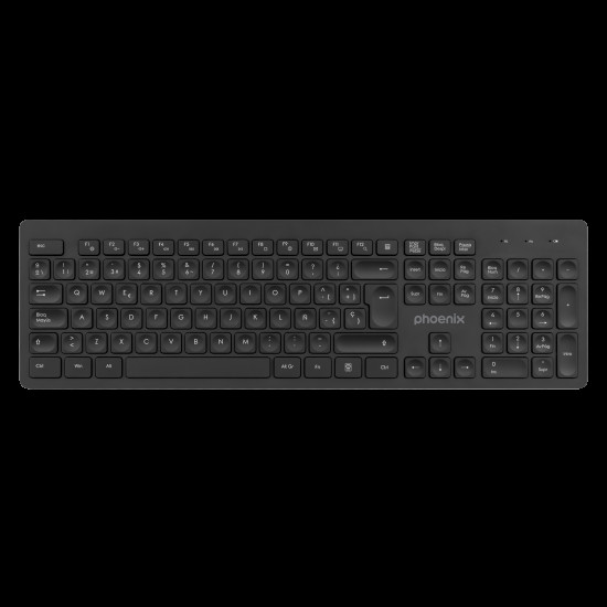 TECLADO INALAMBRICO QWERTY PHOENIX K200 NEGRO Teclados