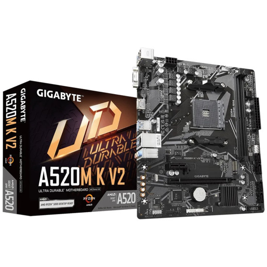 PLACA BASE GIGABYTE A520M K V2 Placas base