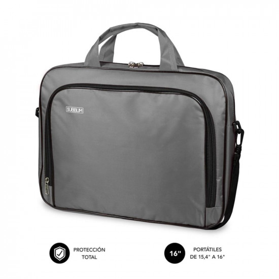 MALETIN SUBBLIM OXFORD PORTATIL 15.4PULGADAS - 16PULGADAS GRIS Maletines - mochilas y fundas