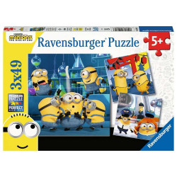 PUZZLE RAVENSBURGER MINIONS 3X49