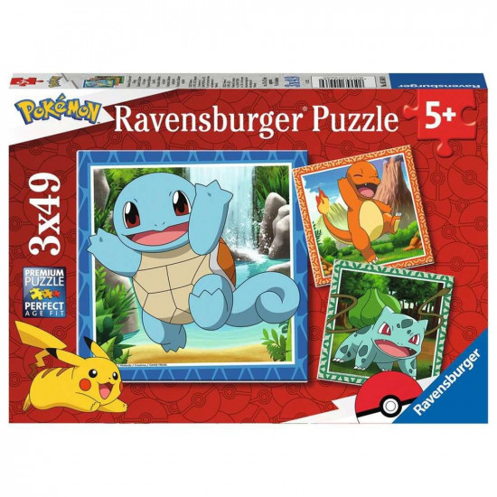 PUZZLE RAVENSBURGER POKEMON 3X49 5+ Puzzles