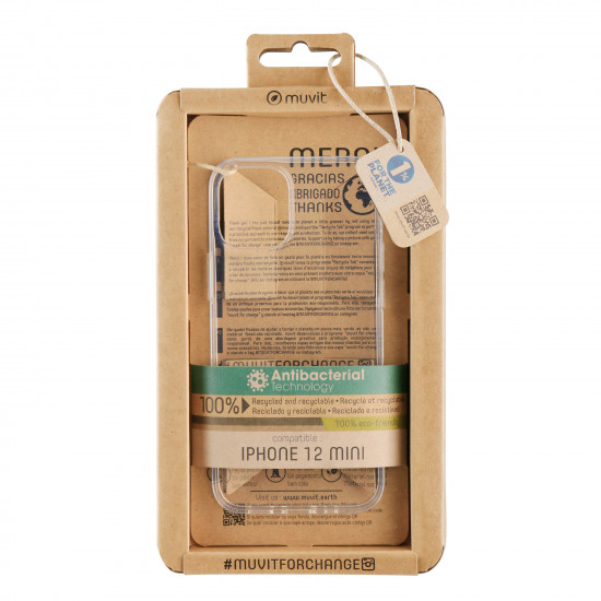 FUNDA MUVIT RECYCLETEK ANTIBACTERIANA APPLE IPHONE Fundas y carcasas para moviles