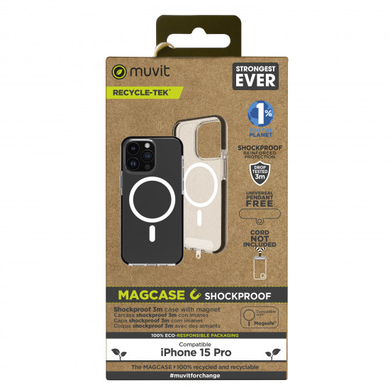 FUNDA MUVIT RECYCLETEK MAGSAFE SHOCKPROOF 3M Fundas y carcasas para moviles