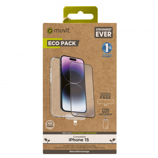 FUNDA MUVIT IPHONE 15 + PROTECTOR Fundas y carcasas para moviles