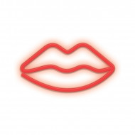 LAMPARA FOREVER NEON LED LIPS RED