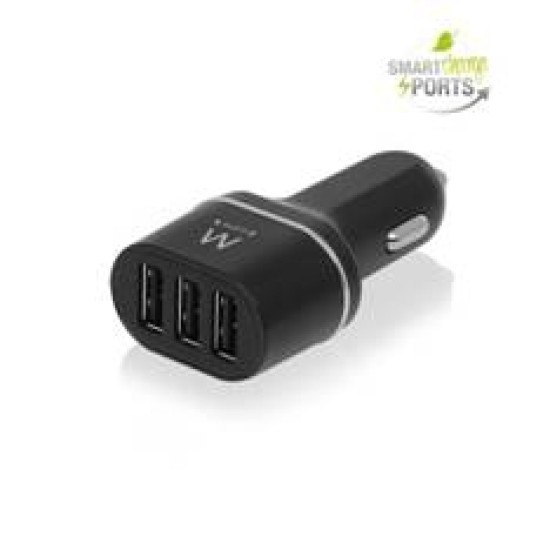 CARGADOR USB EWENT COCHE 3 PUERTOS Cargadores para móviles