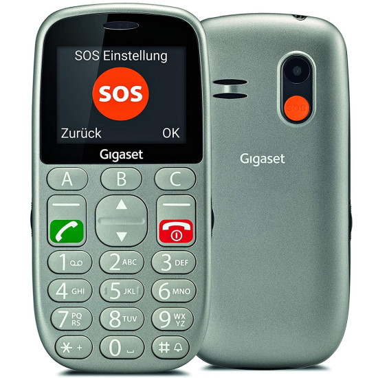 TELEFONO MOVIL GIGASET GL390 GRIS MAYORES Teléfonos móviles