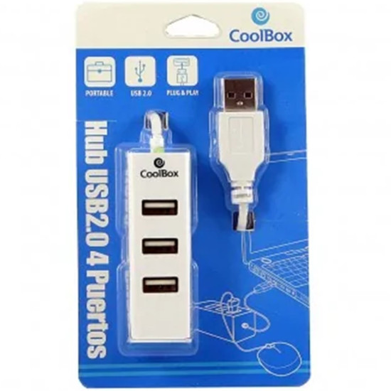 HUB COOLBOX 4 PUERTOS USB 2.0 Hubs