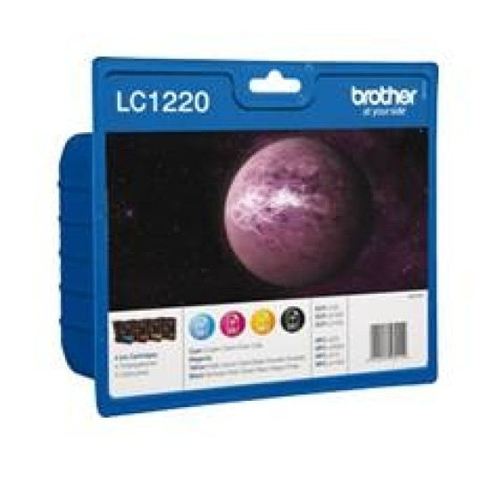 CARTUCHO TINTA BROTHER LC1220BKBP PAQUETE 4 Consumibles impresión de tinta