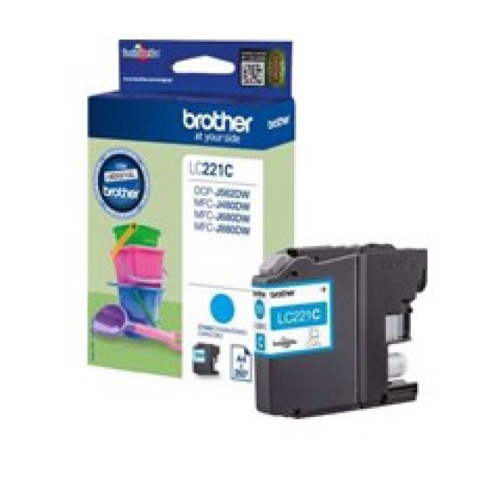 CARTUCHO TINTA BROTHER LC221C CIAN 260 Consumibles impresión de tinta