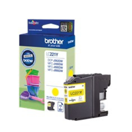 CARTUCHO TINTA BROTHER LC221Y AMARILLO 260 Consumibles impresión de tinta