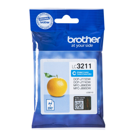 CARTUCHO TINTA BROTHER LC3211C CIAN 200 Consumibles impresión de tinta