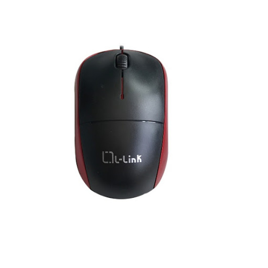 RATON OPTICO USB L - LINK NEGRO ROJO Ratones