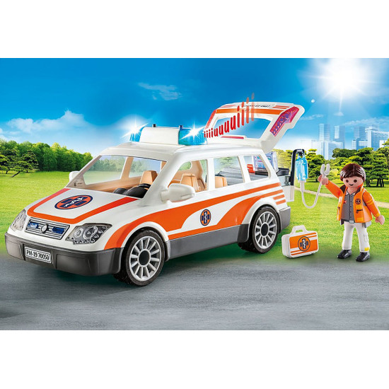 PLAYMOBIL RESCATE COCHE EMERGENCIAS CON SIRENA Playmobils