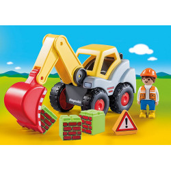 PLAYMOBIL 1.2.3 PALA EXCAVADORA