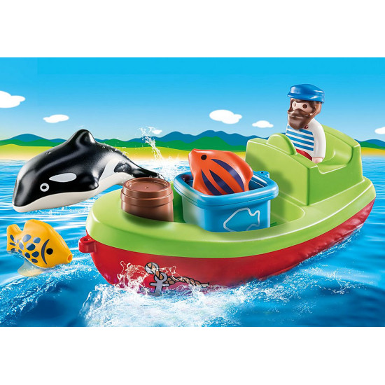 PLAYMOBIL 1.2.3 PESCADOR CON BOTE Playmobils