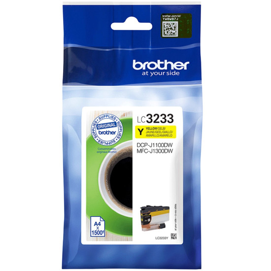 CARTUCHO TINTA BROTHER LC3233Y AMARILLO 1500 Consumibles impresión de tinta