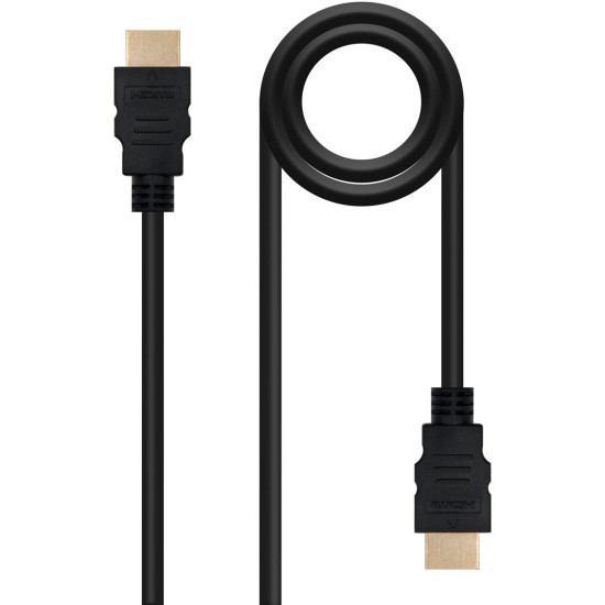 CABLE NANOCABLE HDMI MACHO - MACHO NEGRO 1.8M Cables audio - vídeo