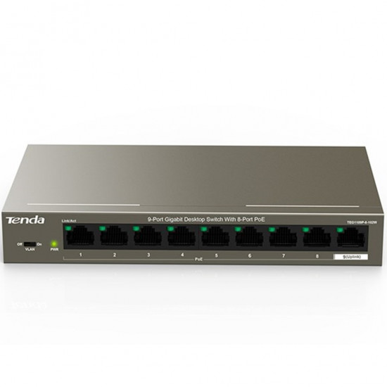 SWITCH 9 PUERTOS (8 PUERTOS POE) Switch