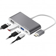 HUB LOGAN USB TIPO C SILVER