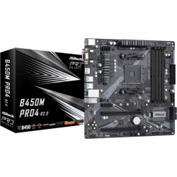 PLACA BASE ASROCK AM4 B450M PRO4