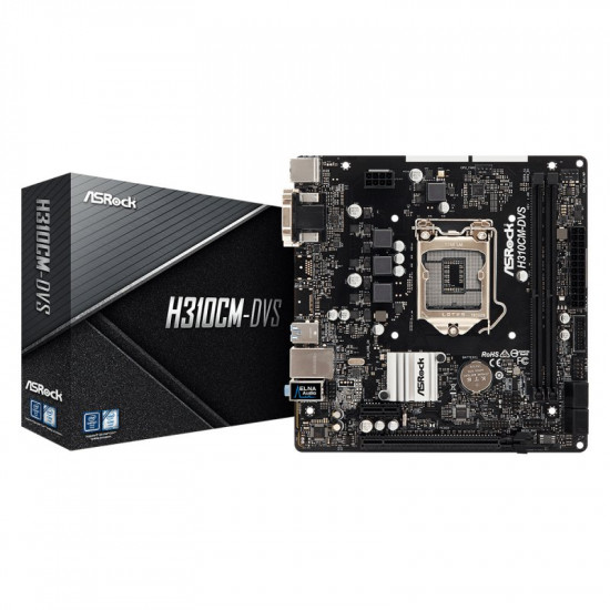 PLACA BASE ASROCK 1151 H310CM - DVS M - ATX Placas base